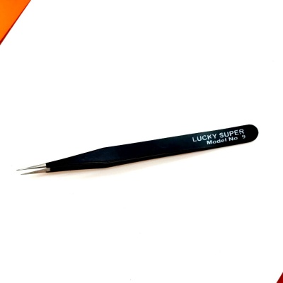 Lucky Super Black Tweezers For Mobile Gadget Laptop and computer Repairing by srfrz